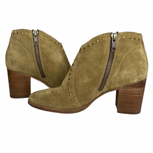 Frye “Nora” Suede Stud Zip Ankle Boots. Size 6B - Picture 15 of 15